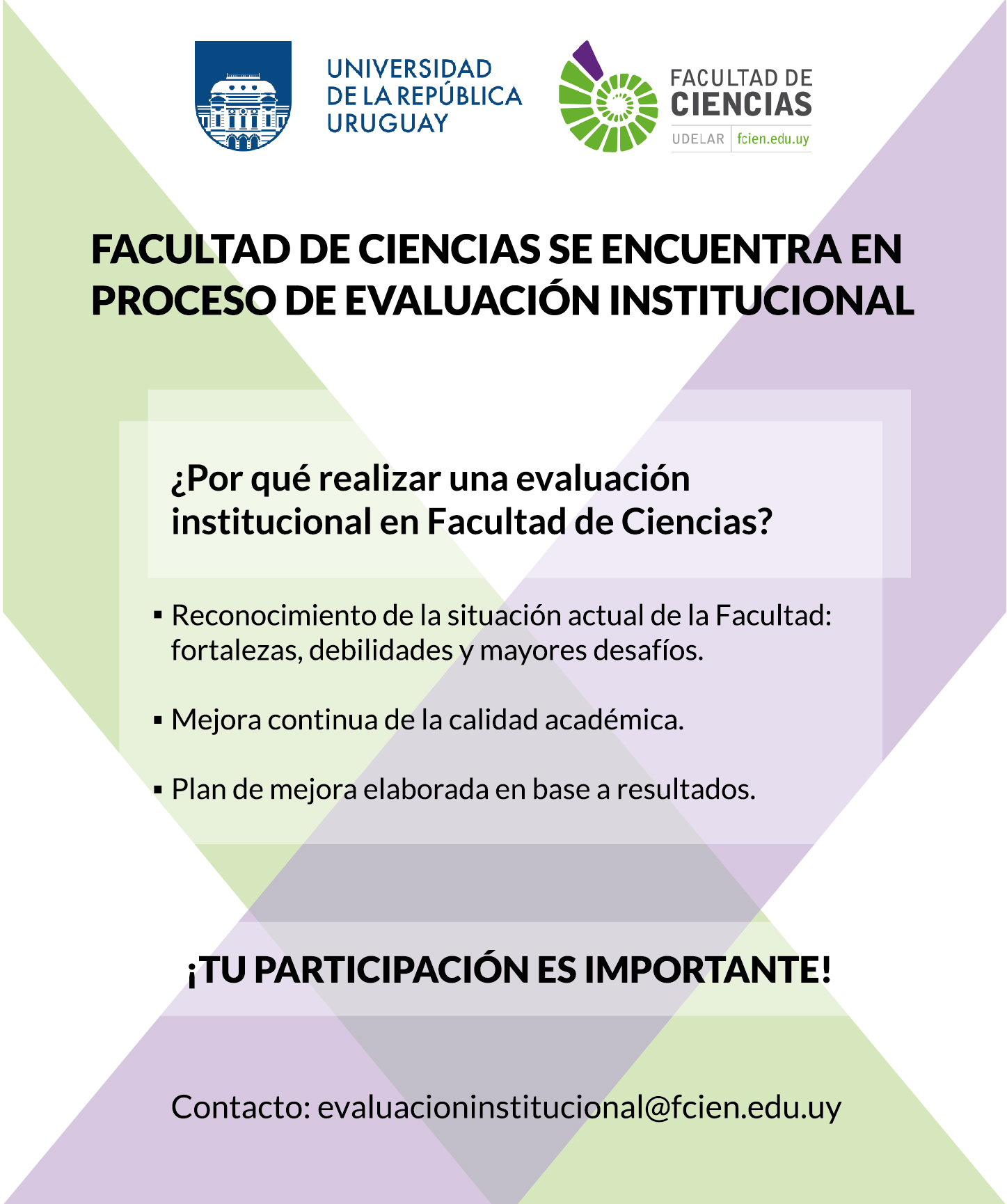 Afiche de presentación del Proceso de Evaluación Institucional